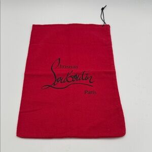 Christian Louboutin Red Logo Drawstring Dust Bag